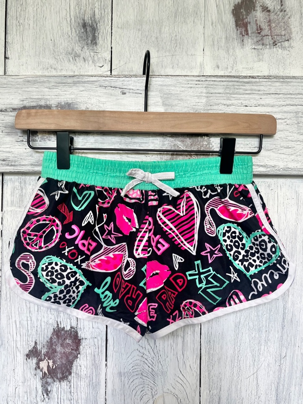 ZeroXPosur Y2K Colorful Swim shorts Girls Size 10